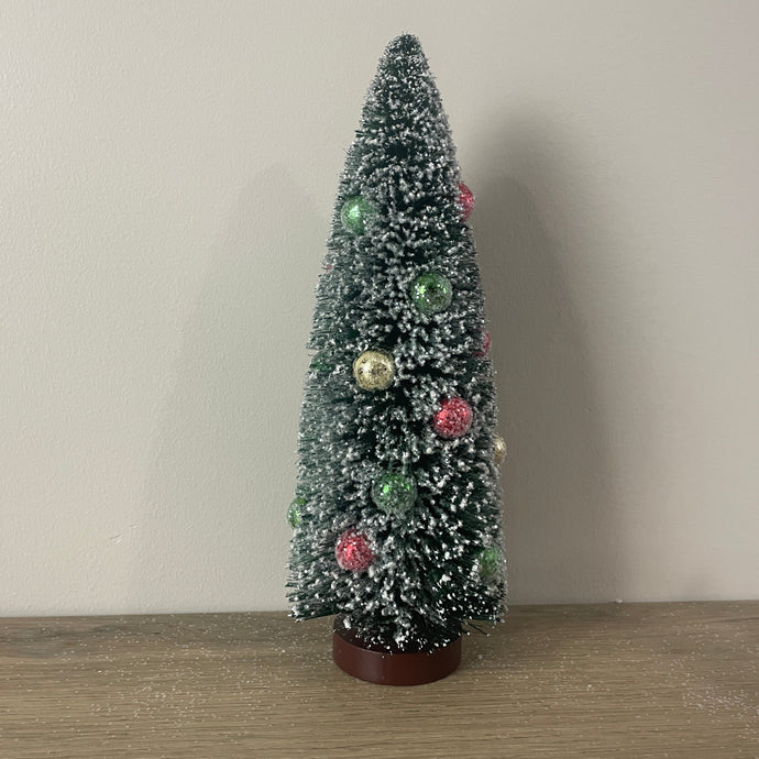 Green Sisal Tree with Glitter and Ornaments