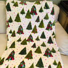 Load image into Gallery viewer, Holiday Trees Fleece Blanket
