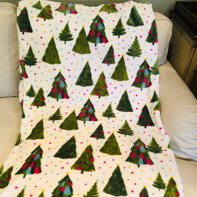 Holiday Trees Fleece Blanket